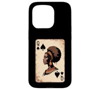 Queen of Spades Afro Beauty African Regal Jouant Femmes Hommes Coque pour iPhone 15 Pro