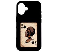 Queen of Spades Afro Beauty African Regal Jouant Femmes Hommes Coque pour iPhone 16