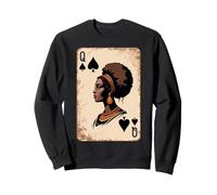 Queen of Spades Afro Beauty African Regal Jouant Femmes Hommes Sweatshirt