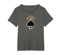 Queen of Spades - QoS T-Shirt, Femme Grandes Tailles, Asphalte, 4X
