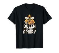 Queen of The Apiary Honeybee Hexagon Crest Women T-Shirt