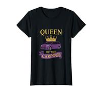 Queen of the Covoiturage Crown Minivan Mom Life Design T-Shirt