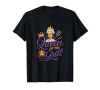 Queen of the Grill Royal BBQ Chef Design T-Shirt