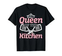 Queen of The Kitchen Cooking Master Toque de Chef T-Shirt Graphique avec Valeur, Homme, Noir, M