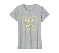 Queen of The pour - Cadeau Barman pour Femme T-Shirt, Femme, Gris Chiné, M