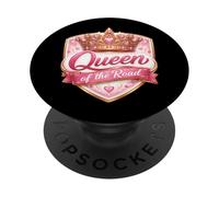 Queen of The Road Femme Pilote Moto Rider Girl Trucker PopSockets PopGrip Adhésif