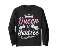 Queen of Yahtzee Jeu de dés Game Night Manche Longue