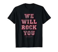 Queen Official We Will Rock You Rose T-Shirt T-Shirt, Homme, Noir, 3XL