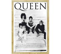 Queen - Poster - Brazil 81 + cadre amovible, Shinsuke® Maxi MDF hêtre, vitre acrylique