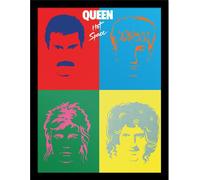 Queen - Poster encadré "Hot Space" PM12069 (taille unique) (Coloré)