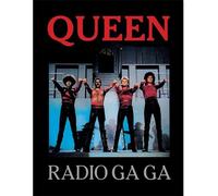 Queen - Poster encadré "Radio Ga Ga" PM12065 (Taille unique) (Noir/Rouge/Bleu)