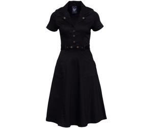 Queen Robe Swing Kerosin mit Jupe en A-ligne et Buttonfly dans la front QK5201015000 Noir M