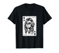 Queen Skull Dame De Pique Carte Couple Assorti T-Shirt Graphique avec Valeur