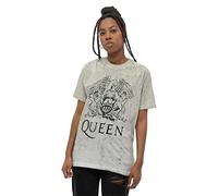 Queen T Shirt Classic Crest Band Logo Nouveau Officiel Dip Dye on Blanc Unisex Size S