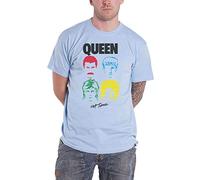 Queen T Shirt Hot Space Album Band Logo Nouveau Officiel Light Bleu Size S