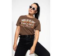 Queen T-shirt Kerosin Acidwash QKI11016 Marron XS