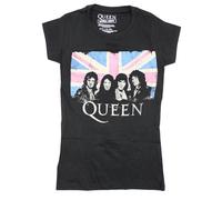 Queen - T-Shirt # M Ladies Black # Union Jack Vintage [Import]