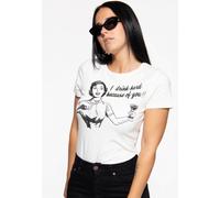 Queen T-shirt rétro Kerosin QKI11010 Ecru XXL