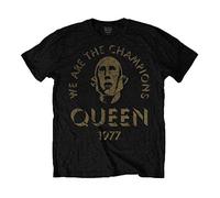 Queen - T-Shirt # S Black Unisex # We are The Champions [Import]
