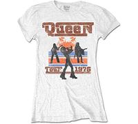 Queen - T-Shirt # S White Ladies # 1976 Tour Silhouettes [Import]