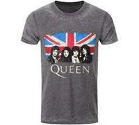 Queen T-Shirt Vintage Union Jack Homme GrisM Gris