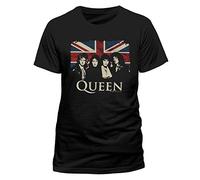 Queen T-Shirt Vintage Union Jack Homme Noir