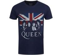 Queen T-Shirt Vintage Union Jack Navy Homme Bleu - Taille M Bleu G