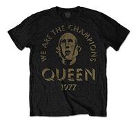 Queen - T-Shirt # XL Black Unisex # We are The Champions [Import]