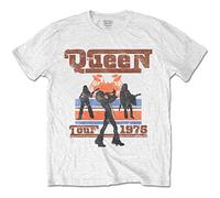 Queen - T-Shirt # XL White Unisex # 1976 Tour Silhouettes [Import]