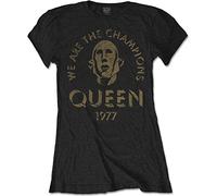 Queen - T-Shirt # XXL Black Ladies # We are The Champions [Import]