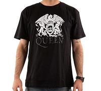 Queen - ROCK OFF Queen T Shirt Classic Crest Diamante Band Logo Nouveau Officiel Unisex Noir Size XXL