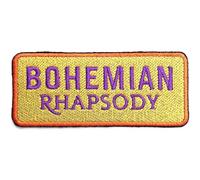 Queen - Rock Off officially licensed products Queen Patch Bohemian Rhapsody Nouveau Officiel Jaune Embroidered Woven Iron On Size Accessory Size