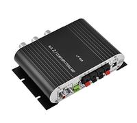 Queen.Y Amplificateur Stéréo, Mini Hifi 2. 1 Basse Stéréo Auto Voiture Amplificateur de Puissance Audio Domestique Ampli Numérique Noir