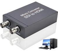 Queen.Y Convertisseur SDI vers HDMI 3G Adaptateur avec Alimentation Affichage de Transmission de Signal Rapide 1080P