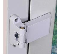 Queenbox Charnière de Porte Drapeau, charnière de Porte Robuste en PVC, charnière pour Porte et fenêtre en Acier et Plastique, Blanc