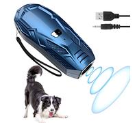 QueenMew Anti Aboiement Chien, Anti Aboiement Chien Ultrason Portatifs avec Double Fréquence, Dispositif Anti Aboiement Chien Efficace de 16.4 Pieds pour l'entraînement Intérieur et Extérieur