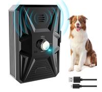 QueenMew Anti Aboiement Chien, Dispositif Anti Aboiement Chien Ultrasons à 3 Modes, Boitier Anti Aboiement Chien de 33 Pieds, l'entraînement des Grands et Petits Chiens en Extérieur et Intérieur