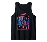 Queens are Born in 1961 65 Years Old Funny 65th Birthday Débardeur