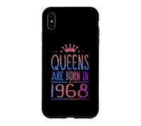 Queens are Born in 1968 58 Years Old Funny 58th Birthday Coque pour iPhone XS Max