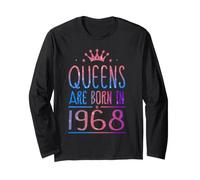 Queens are Born in 1968 58 Years Old Funny 58th Birthday Manche Longue