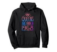 Queens are Born in 1968 58 Years Old Funny 58th Birthday Sweat à Capuche