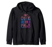 Queens are Born in 1968 58 Years Old Funny 58th Birthday Sweat à Capuche