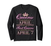 Queens are Born in April Best Queens are Born Le 7 Avril Manche Longue