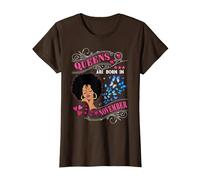 Queens are Born in November Girl Birthday Women T-Shirt, Femme, Marron, XXL
