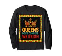 Queens Don't Compete We Reign Kente Crown African Pride Manche Longue