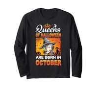 Queens of Halloween are Born in October Birthday Manche Longue