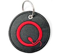 Queens Of The Stone Age Porte-clés Q double face avec logo patch, Noir/rouge., taille unique