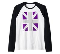 Queen's Platinum Jubilee 2022 70th Anniversary Union Jack Manche Raglan