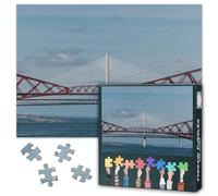 Queensferry Rues Puzzles Adultes 1000 pièces, Chemins de Fer Puzzle Route Puzzle Adultes Firth of Forth Adultes Puzzle Jeu ou Jouets pour Amis Âgés 50 x 70 cm