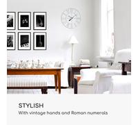 Queensway 60 Horloge murale cadre métallique silencieux Ø 60 cm